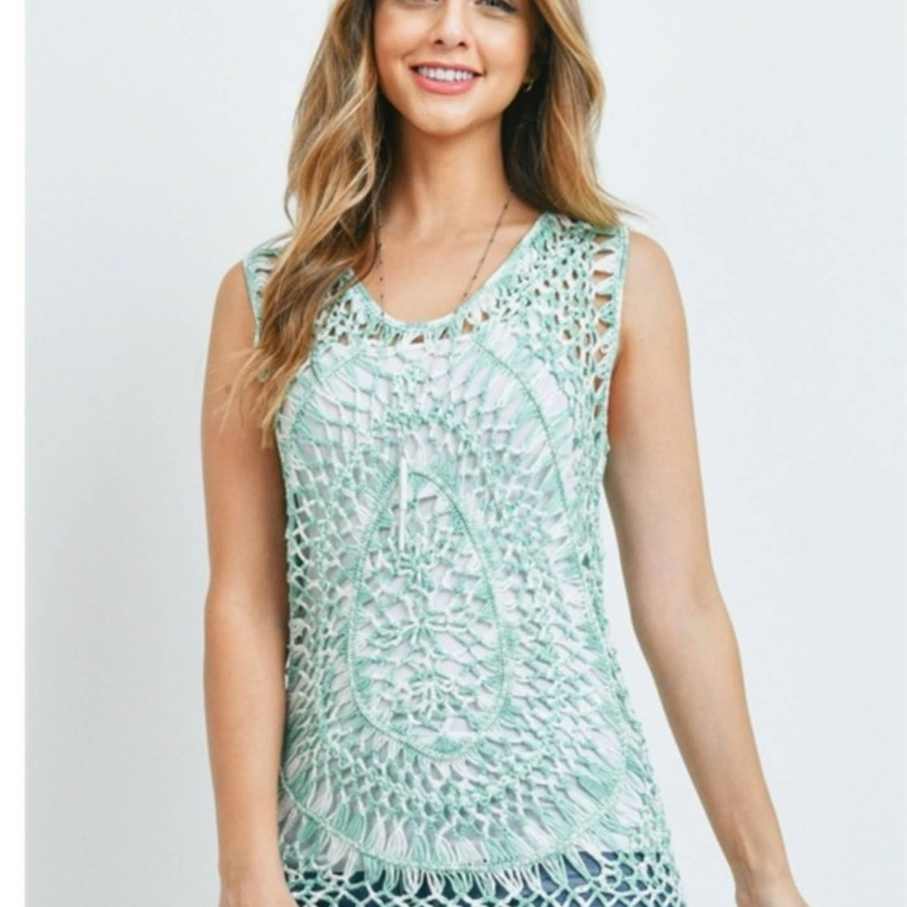 Delicate Green Crochet Top